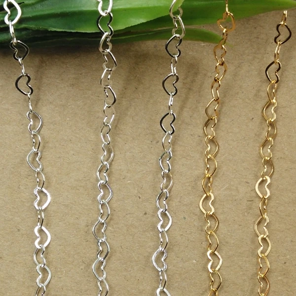 

Whole Sales 20 Meters of Open Heart Design Link Handmade Chain For Making Necklace