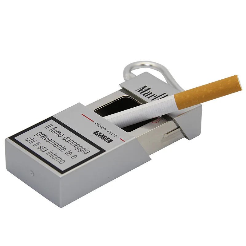 Fashion Portable Ashtray With lid Keychain Pocket Mobile Ashtray auto aschenbecher Mini Cigarette Metal Bottle Storage Package