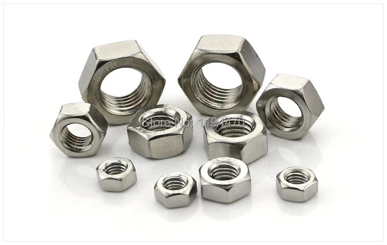 500pcs/Lot Metric Thread DIN934 M2.5 304 Stainless Steel Hex Nut Hexagonal Nut Screw Nut A2-70