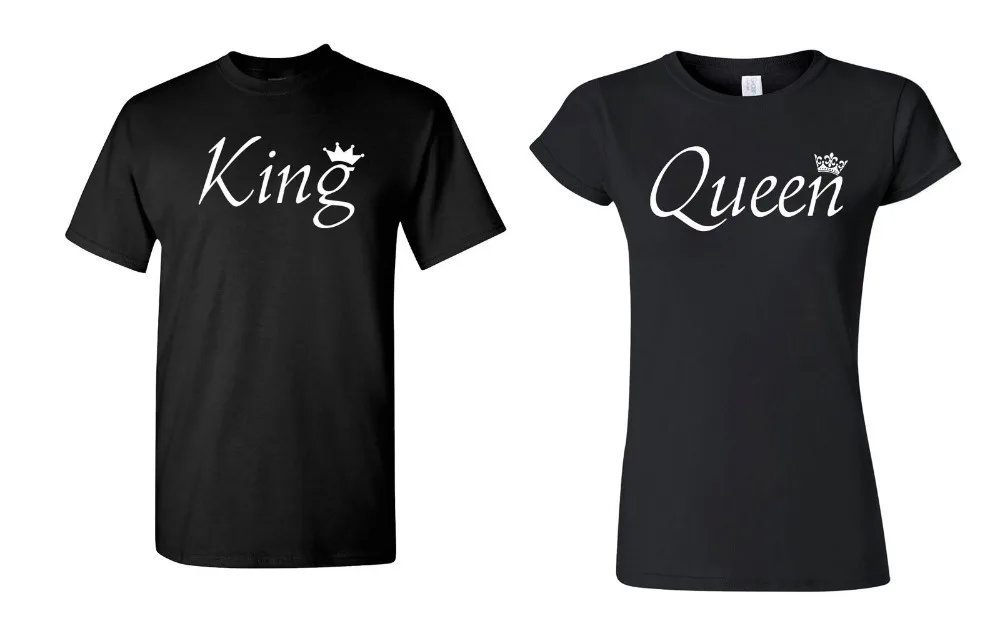 

Couple Matching Love T-Shirts - King and Queen - His and Hers 2019 New Arrive Mens T-Shirt Casual Man Tees Funny T Shirts