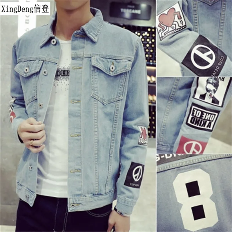 

XingDeng Fashion Streetwear Choiceness Jeans Jackets Men's Denim Coats Quality Fit Casual Vintage Classical Clothes New Style