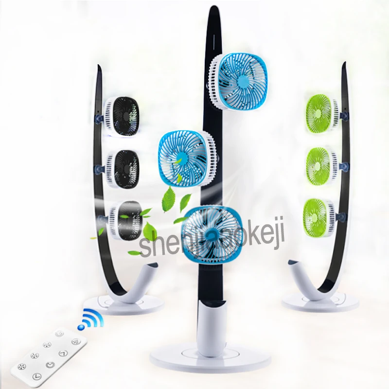 Haushalt Elektrische Boden Fan 3-kopf fan Multi-directional air liefern fernbedienung fan Mit Timing Zirkulierenden Fans 220V25W 1 PC