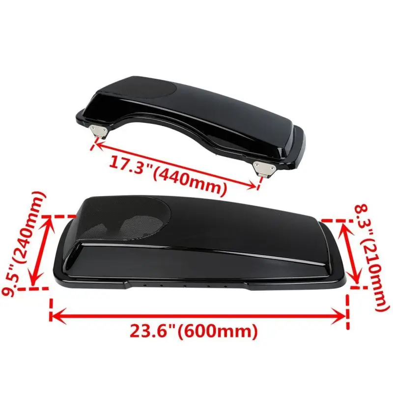 Motorcycle 5x7 Speaker Saddlebag Lids For Harley Touring CVO Road King Electra Tour Street Glide FLH FLTR FLHX FLHR 1993-2013
