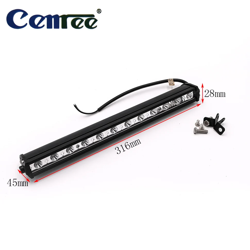 CENREE LED 36W Off Road Spot Beam Driving Single Row Lights Bar for a Variety of Vehicles for SUV,Truck ect