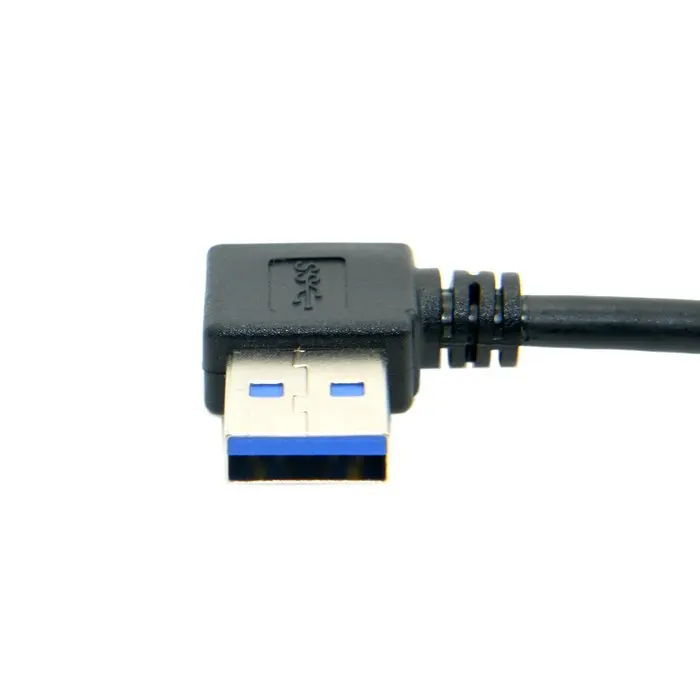 Cable de datos USB 3,0 tipo A recto Tipo A macho, 90 grados, ángulo recto, 40cm