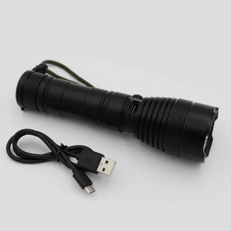 1200 Lumens USB Rechargeable XM-L2 LED Torch Flashlight Pocket Light Lamp High/low/strobe
