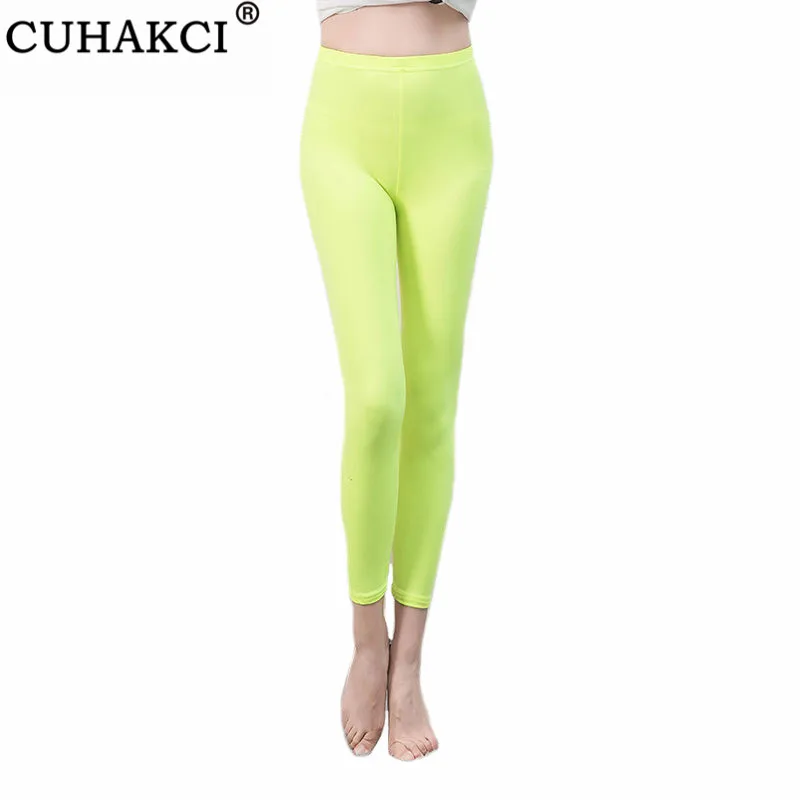 CUHAKCI Elastic Jegging Hot High Waist Pants Fitness Leggings Women Casual Legging Candy Colors Solid Multicolor Female