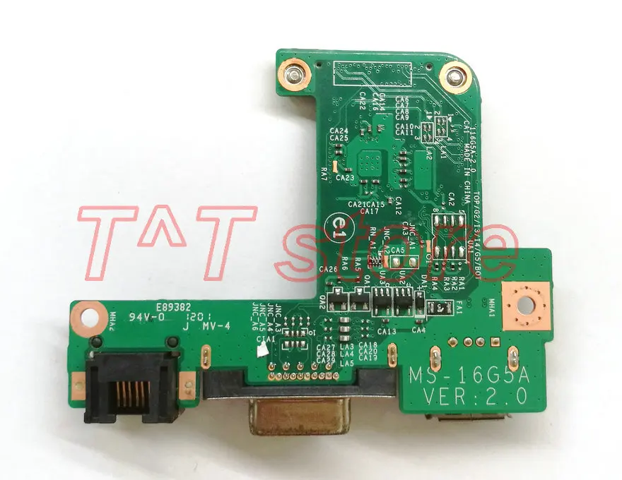 original MS-16G5 FX620DX GE620DX Laptop VGA RJ45 internal board IO board MS-16G5A test good free shipping