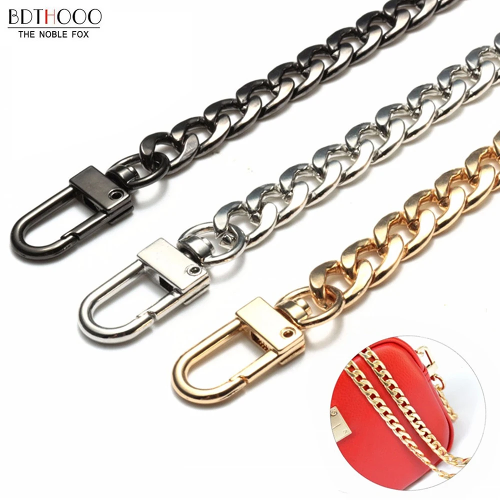 47 "/120cm DIY Ferro Flat Chain Strap Bolsa Cadeia Acessórios Bolsa Correias Ombro Cruz Corpo Correias de Substituição, com Metal Buck