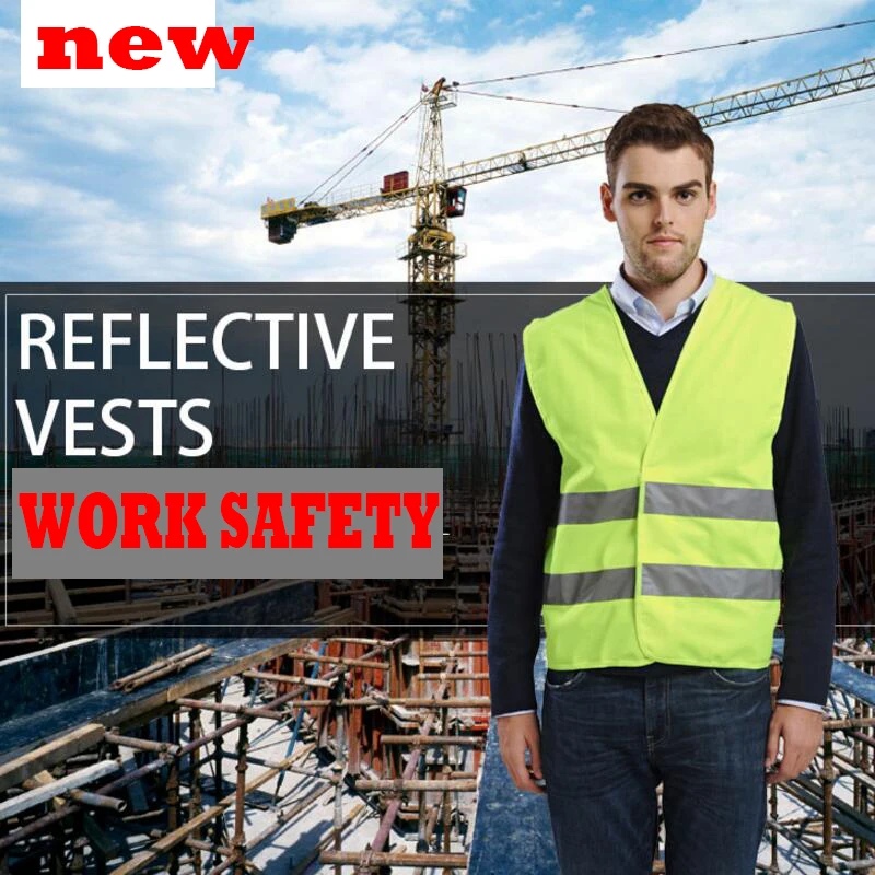 

1 Piece Cheap Price and High Quality High Visibility Reflective Safety Mens Womens Vest Waistcoat Fluo Yellow and Orange