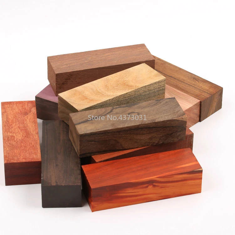 Material de cabo de faca diy, 10 tipos de material de madeira para artesanato em madeira diy, 120x40x30mm
