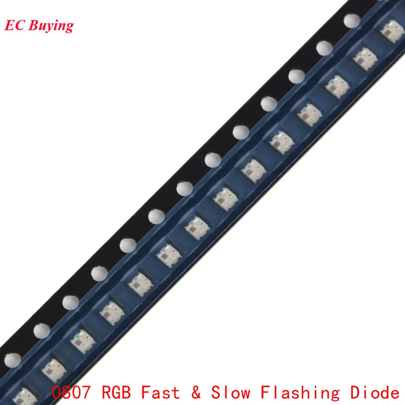 50pcs Flashing LED SMD Diode 0805 RGB Diodo flash Alto Brilho Diod 0807 RGB Flash LED Color Fast Flash