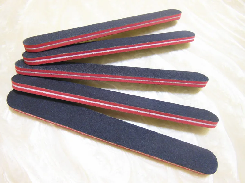 50 pcs/lot black emery board nail salon boards profesional nail file nail  straight file