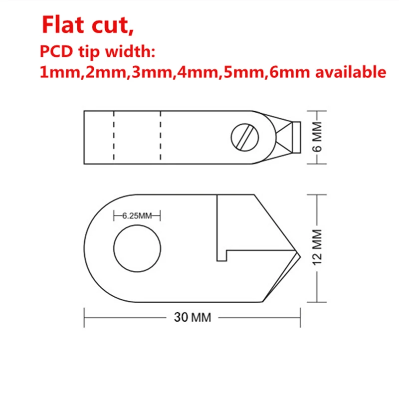 YIYAN Flat Shape 180 Degree Posalux Diamond Tools Jewellery Cutting Tool For Machine Use 1 to 6mm PCD Width available