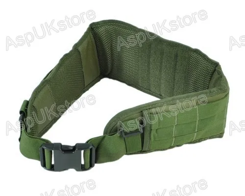 Molle cinto tático almofadado de cintura com alça em forma de h, cinto ajustável de nylon para airsoft combate, cinto original do exército