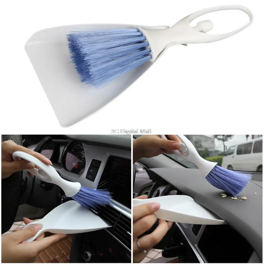 

Car Air Vent Mini Brush Dustpan Broom Duster Dust Brushes DashBoard Keyboard Computer Cleaning Cleaner