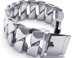 Super Cool 31mm Biker Cuban Curb Chain Bracelet Men's Great Gifts Bangle 8.66'' Top Quality