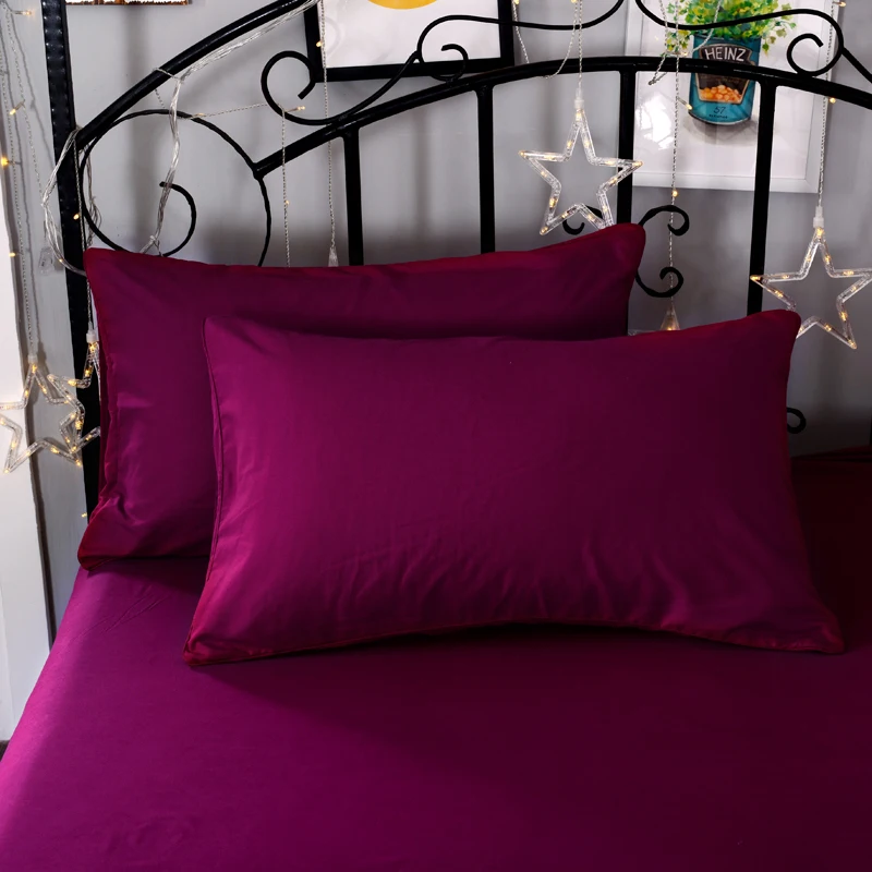 2 pieces 100% Polyester Solid color Super-soft Advanced Encryption Fabric Pillowcase 50 * 70cm Various specifications