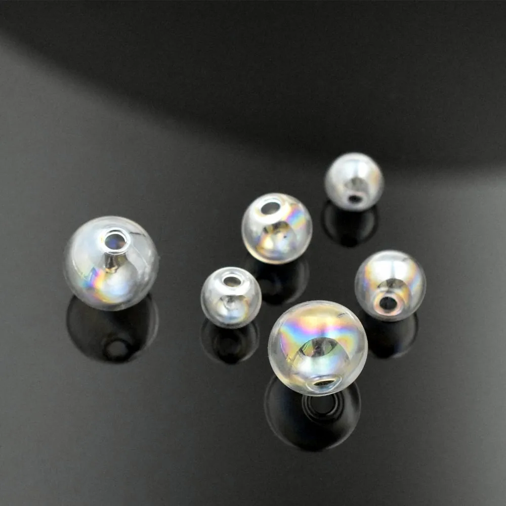 10 Sztuk Kolorowych Szklanych Kul 10mm 12mm 16mm Puste Szklane Kule Zawieszki Elementy do Biżuterii Materiały DIY Ręcznie Robione Koraliki Akcesoria — zdjęcie 5