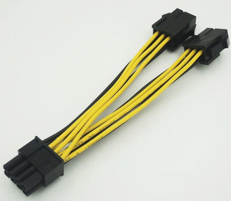 Cavo Alimentazione GPU 18 AWG – Doppia 6 Pin Femmina A 8 Pin Maschio 20cm - 3
