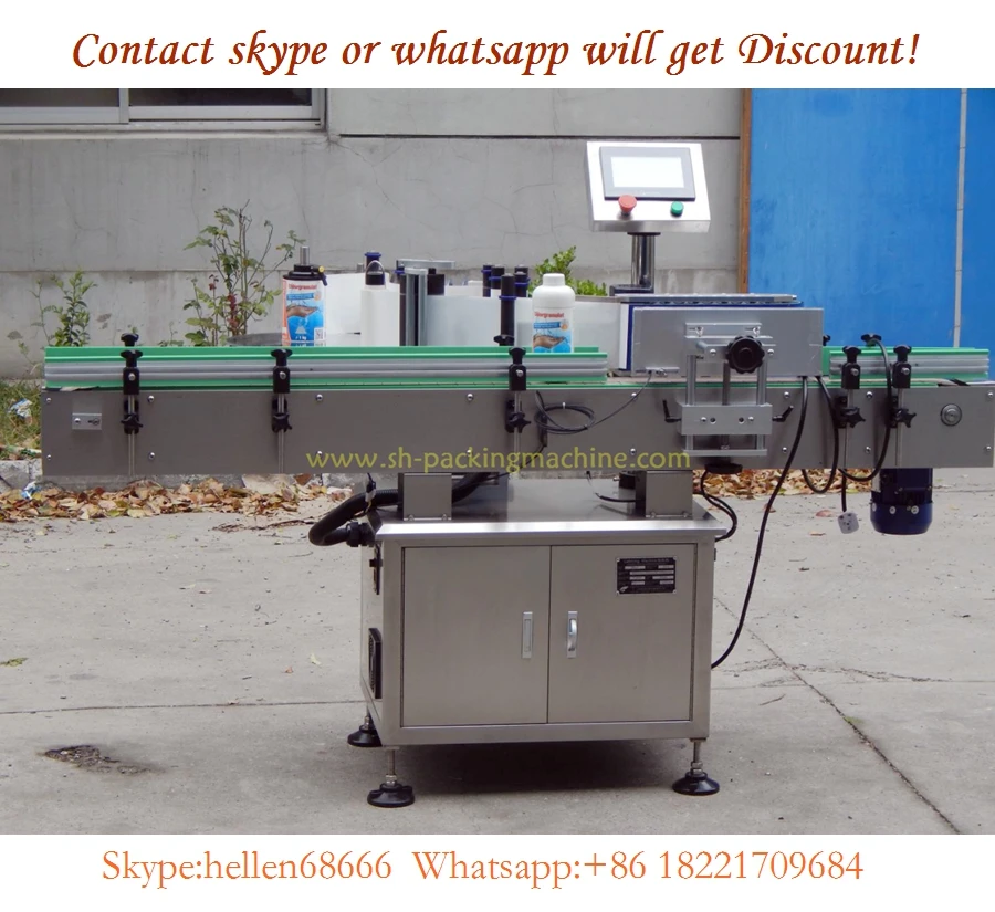 round bottle labeling machine,bottle adhesive labeling machine,shanghai,CE