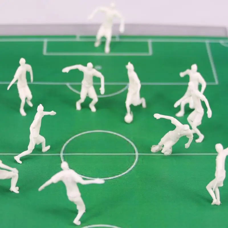 

100pcs New Arrivel Architecture Scale 1/75 Model Sports Figure Height 25mm Model Playing Football people