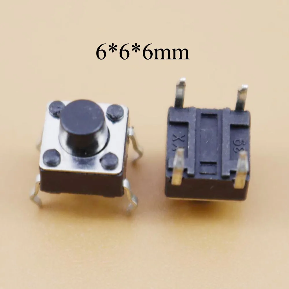 Botão interruptor tático, 4 pinos de dip 6x6 tátil interruptor de luz micro toque 6x6 série 6x6x4.3/6/5/6/7/8/9/10/11/12/14/15/16/18/20mm