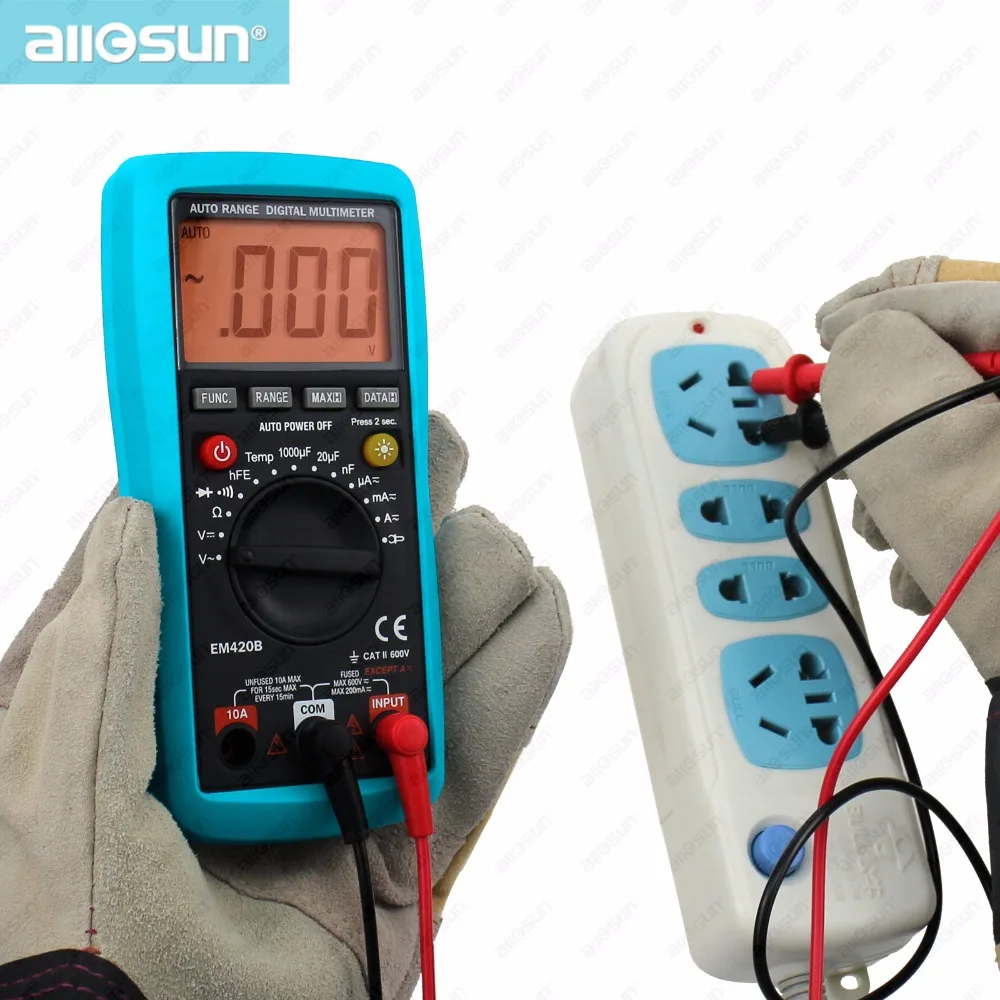 ALL SUN Digital Multimeter Diode Transistor Battery Tester AC/DC Ammeter Voltmeter Ohm Portable Meter voltage meter EM420B
