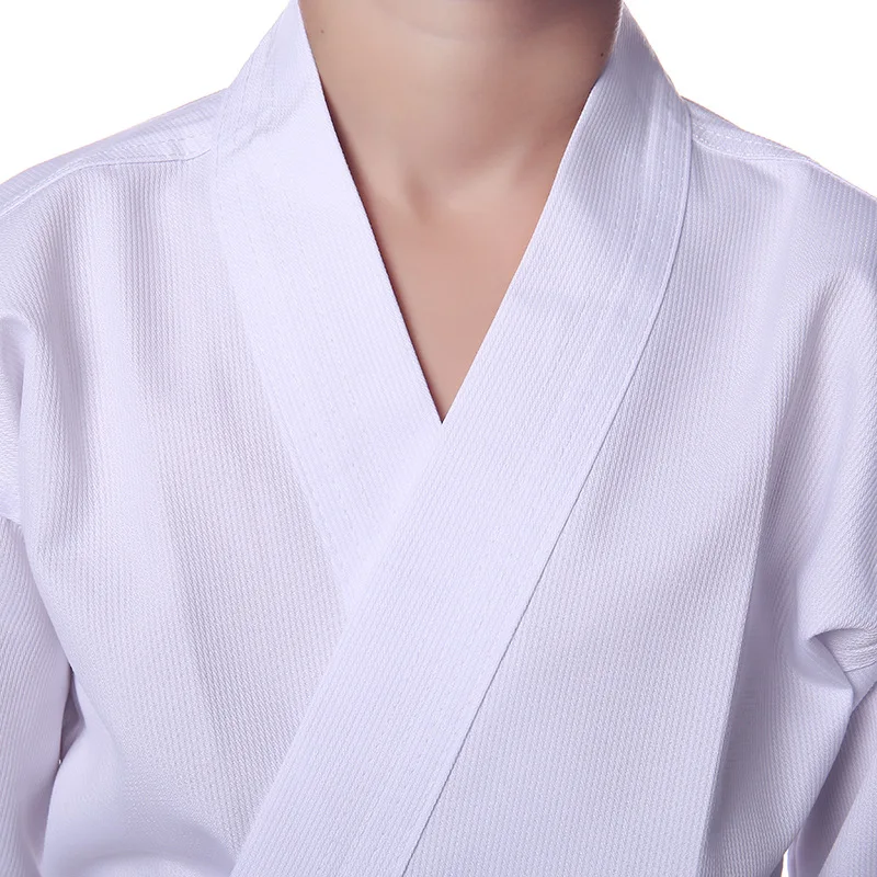 Karate Uniform Suit With Belts White Taekwondo Clothes For Team Student Kids Adult Karate Performance Training Fitness Clothing