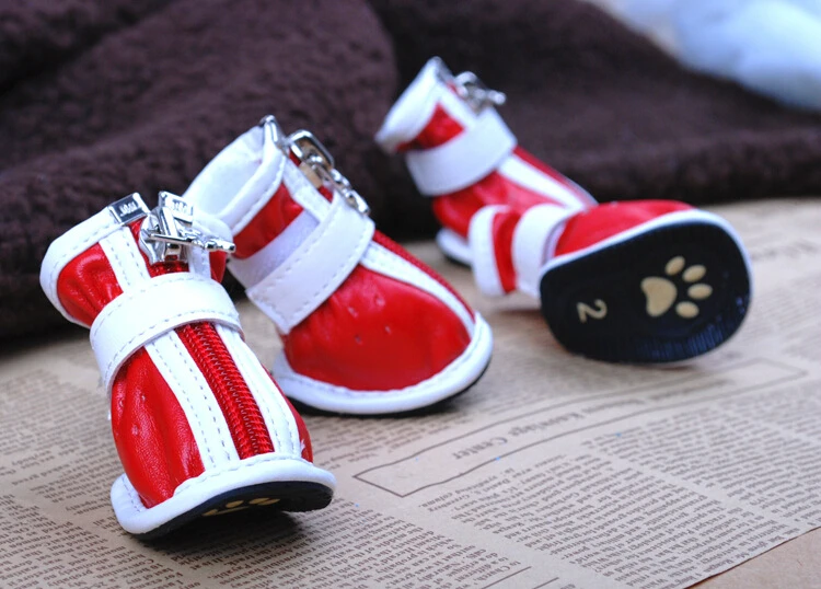 Hot and the most popular non-slip Dog Pet Boots PU Waterproof Pet Shoes Booties Waterproof Rain cat dog big Pet shoes waterproof