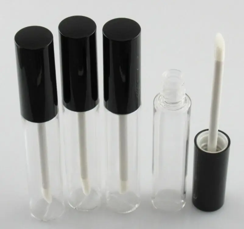 

10ml cosmetic package lip gloss bottle matte silver cap empty lip gloss container LX7248