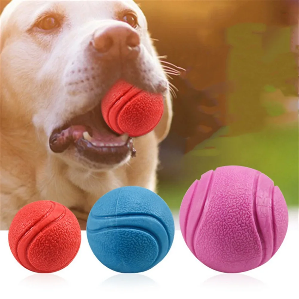 

Pet Dog Toys Extra-tough Rubber Ball Toy Funny Interactive Elasticity Ball Dog Chew Toys For Dog Tooth Cleaning Teethbrush Balls