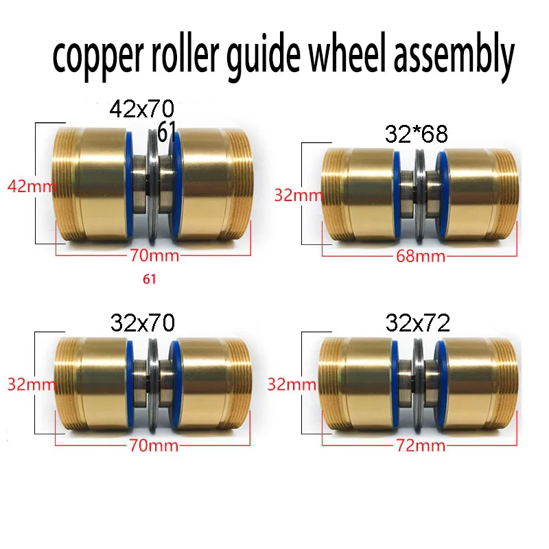 WEDM Copper Pulley Roller 32*32mm Guide Wheel Assembly 32*60mm Brass for CNC wire cut machine