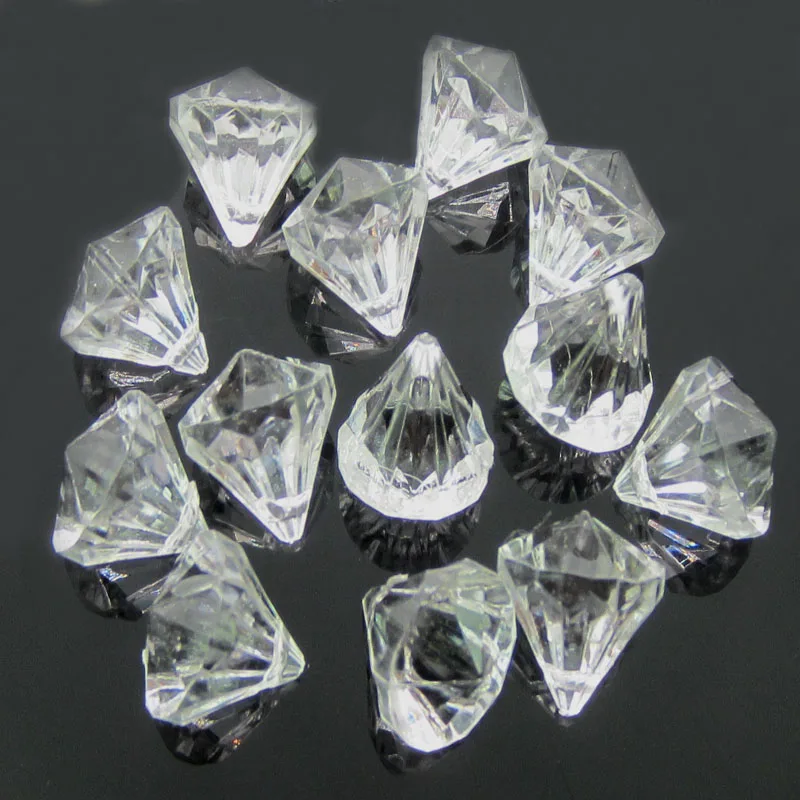 30Pcs Clear acrylic diamond gems faceted beads pirate birthday wedding table vase filler plastic gems for party decoration 15mm