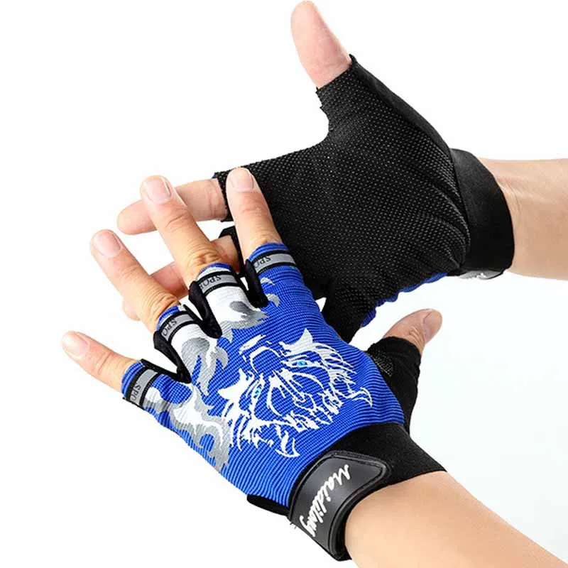 Guantes de medio dedo Unisex para niños, antideslizantes y transpirables, protección de manos para ciclismo al aire libre, gran oferta, 1 par