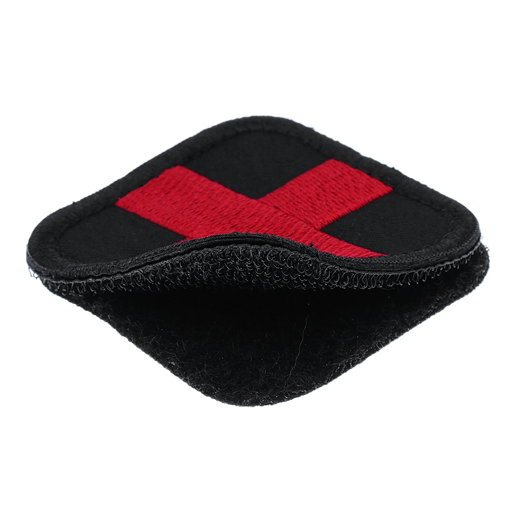 2 x 2 inch Hook & Loop Embroidered Red Cross Medic Patch for Bag Backpack First Aid Kit Pouch