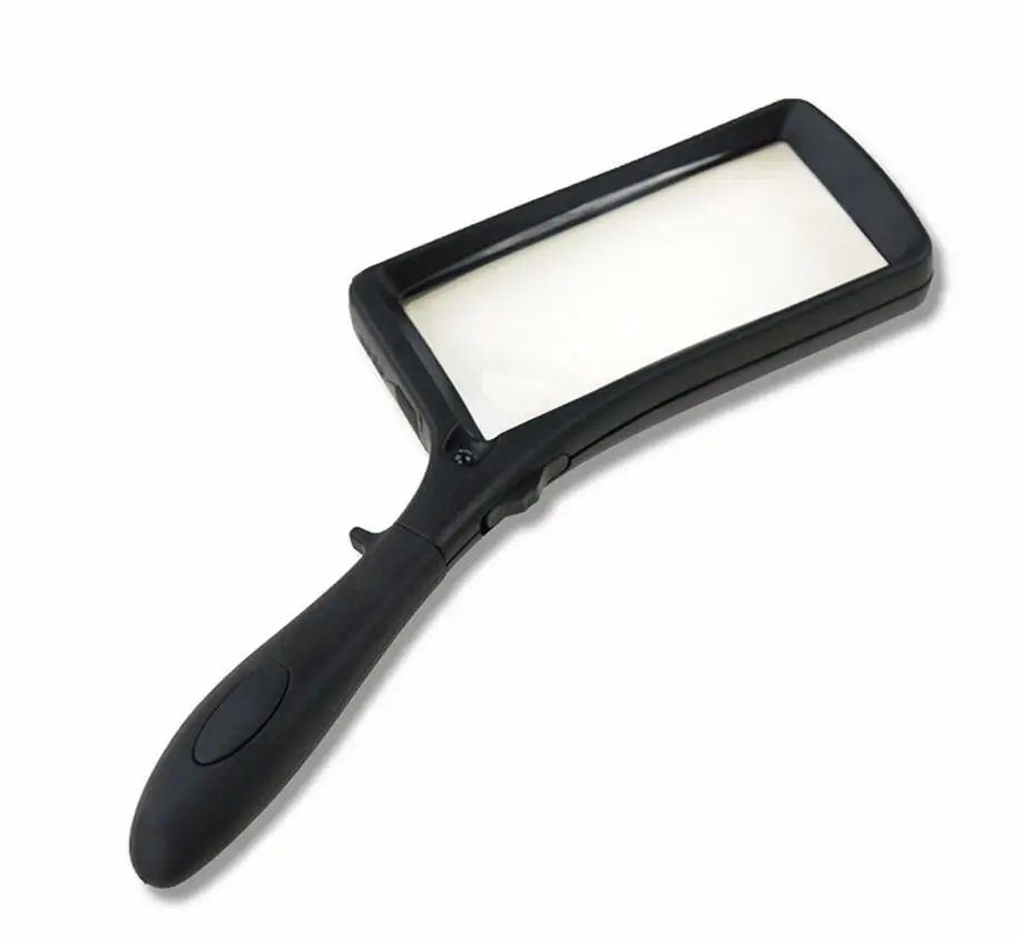 Lente d'ingrandimento da lettura portatile educativa con lente 2 volte 100x50mm Lente d'ingrandimento regalo giocattolo per osservazione degli insetti per bambino anziano