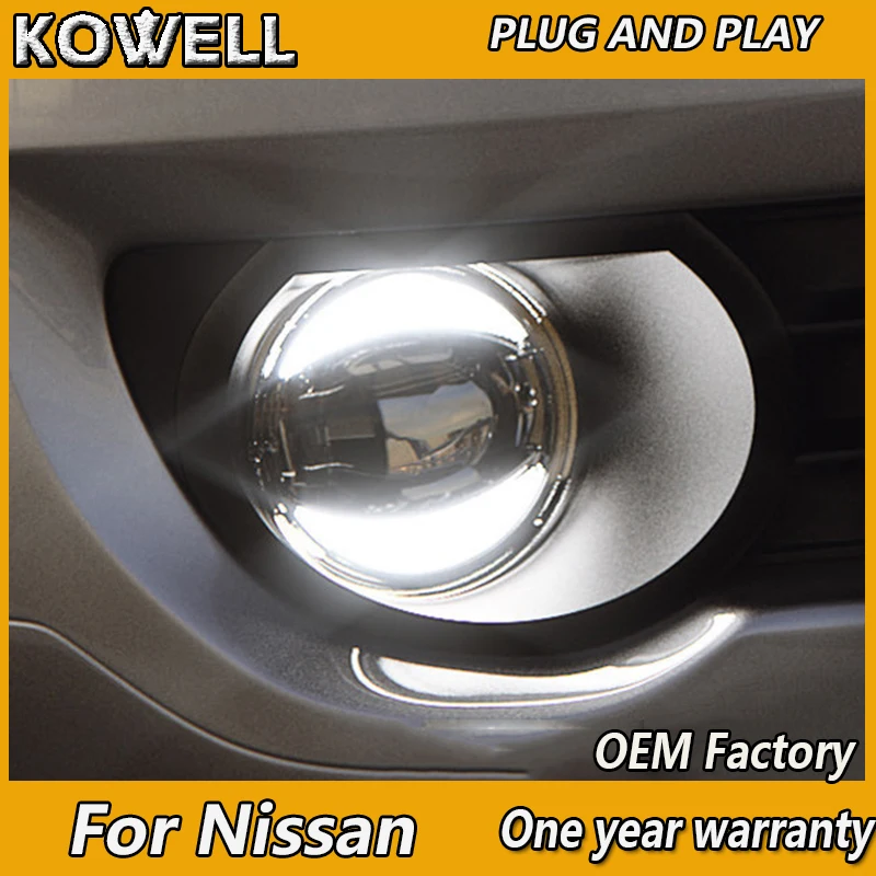 

KOWELL Car Styling Fog Lamp for Nissan X-TRAIL TEANA QUEST LIVINA SUNNY LED Fog Light LED DRL 2 function model