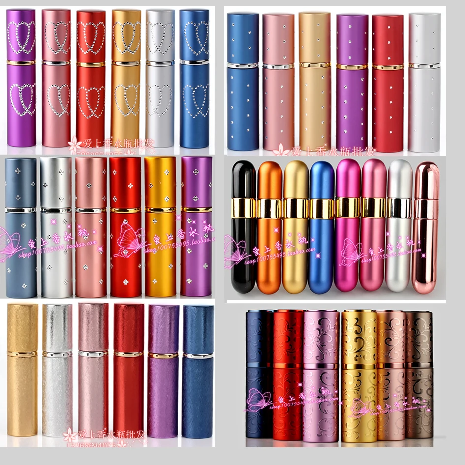 

50pcs/lot Capacity 10ml wholesale Refillable Portable Mini perfume bottle &Traveler Aluminum Spray Atomizer Empty Parfum bottle