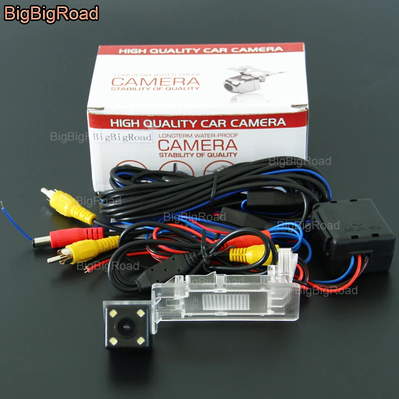 

BigBigRoad Car Rear View Reverse Backup Camera With Filter / Power Relay For Volkswagen Passat Sagitar Touareg Lavida