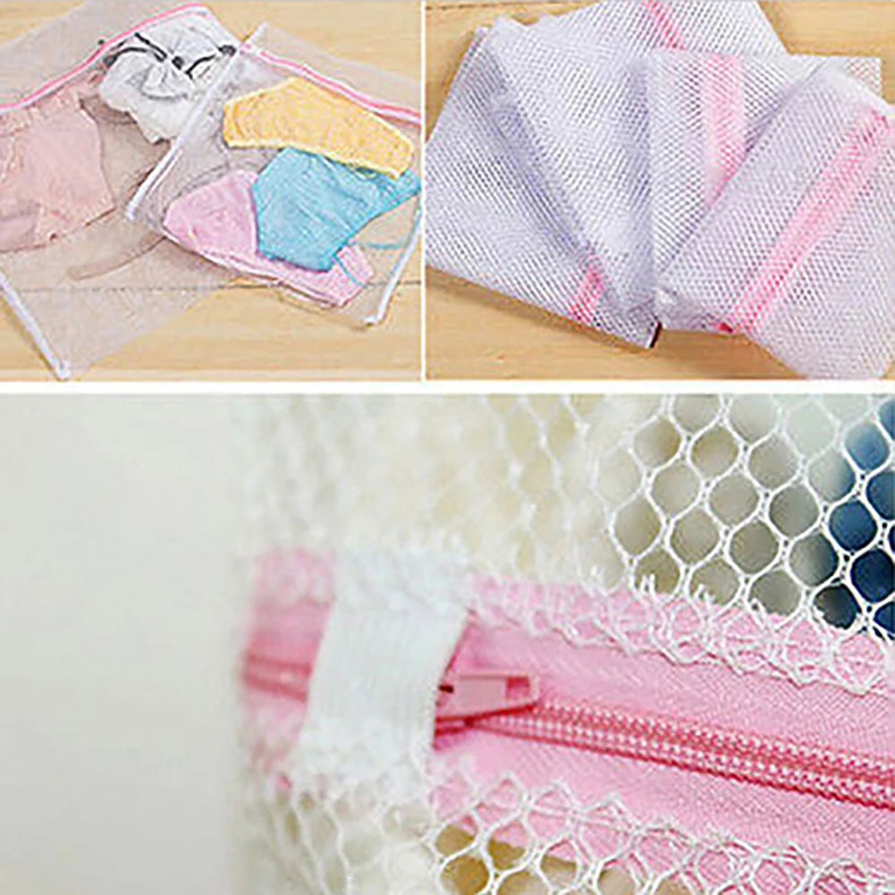 3 Sizes Underwear Clothes Aid Bra Socks Laundry Washing Machine Net Mesh Bag Laundry bras laces undies socks travel storage bag