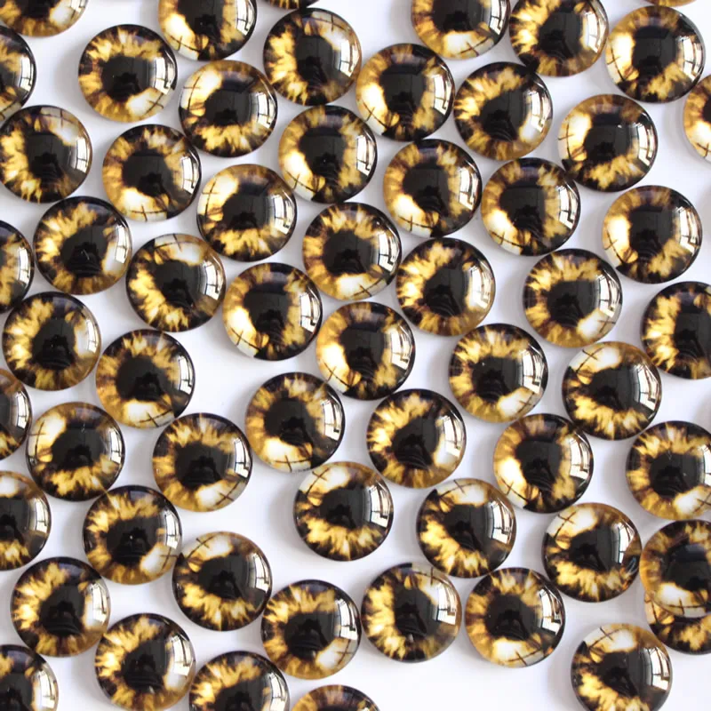 6mm 8mm 10mm 12mm 14mm 16mm 18mm 20mm smocze oczy okrągłe szkło Cabochon Flatback Photo Dome DIY dokonywanie akcesorium breloczek baza