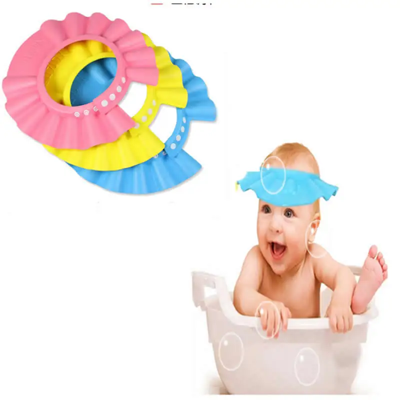 

Baby Shower Cap Adjustable Baby Adjust Shampoo Shower Bathing Bath Protect Soft Cap Baby Shower Accessory