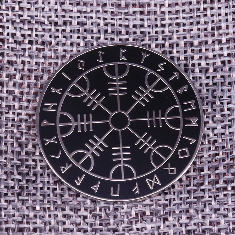

Fortune telling Divination by scandinavian runes Viking Compass Norse rune Pin