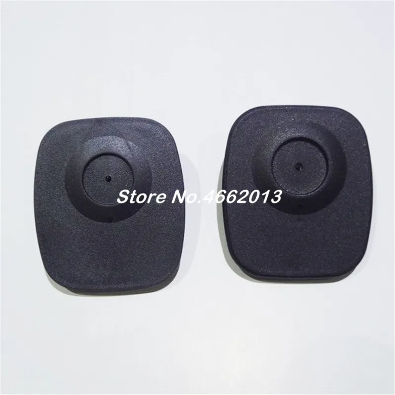 1000pcs/lot 8.2mhz EAS RF security hard tag mini square clothes tag for garment shop with 16mm nails 55*65mm