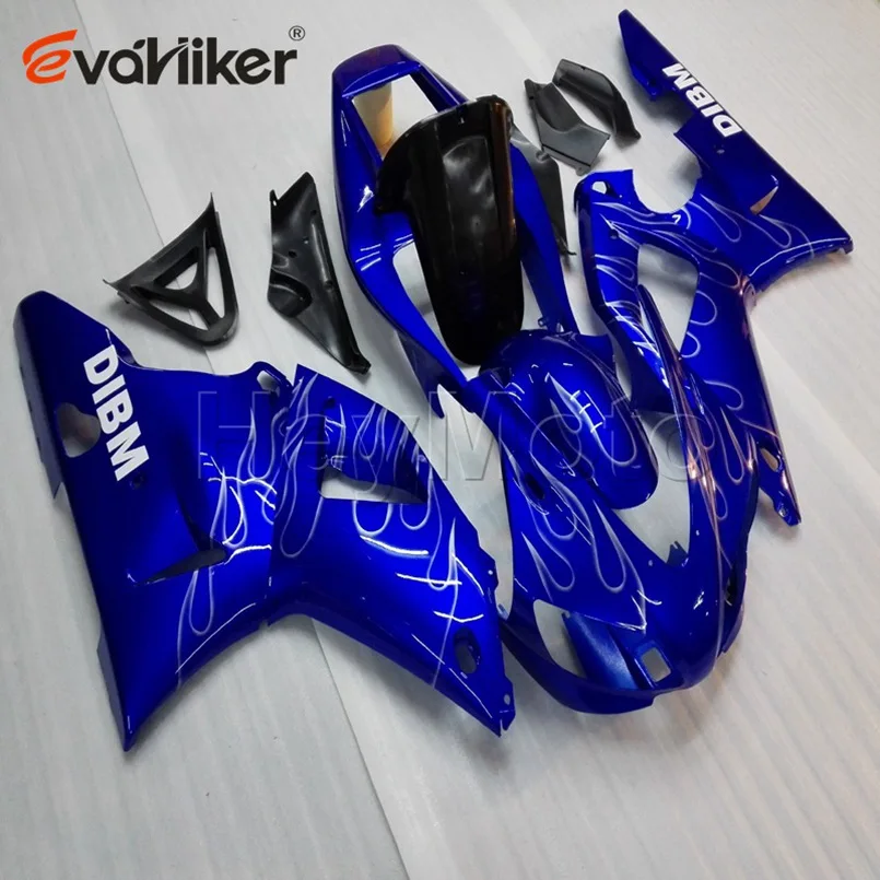 ABS Plastic fairing for YZFR1 1998 1999 white blue YZF R1 98 99 bodywork kit Motorcycle panels Injection mold