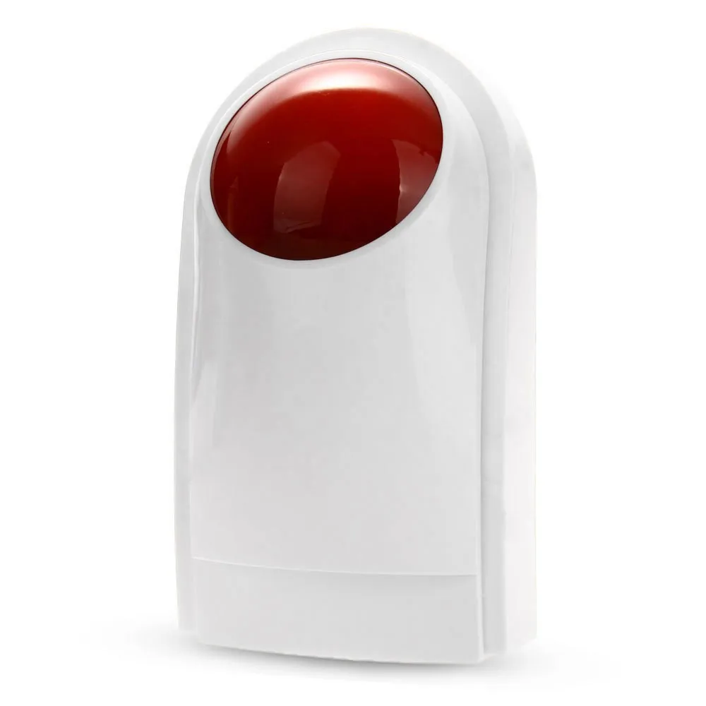 1 PCS 12VDC Wire Strobe Siren LED Lamp Inside Home Security Alarm Speaker Red Color Outdoor Waterproof For