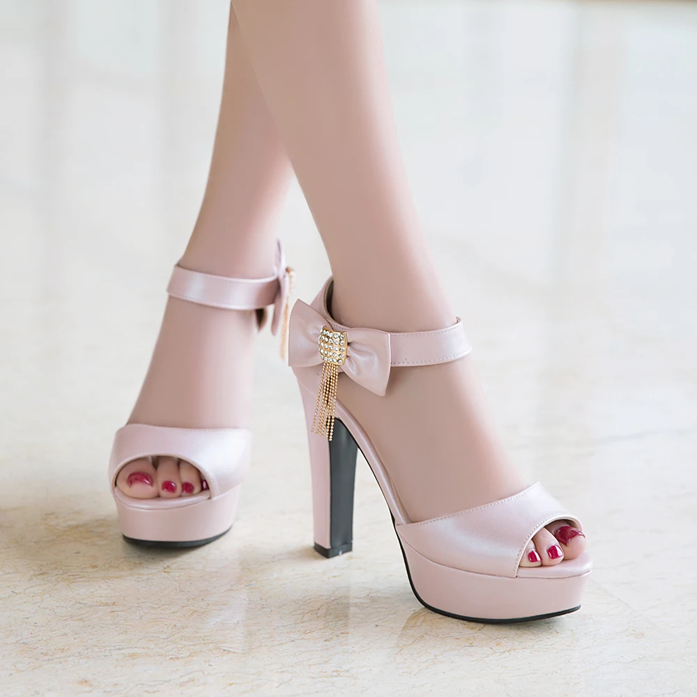 2017 New Ladies Shoes Summer Style Sandals Women Big Size 46 47 48 Sandals Party Wedding Shoes High Heel Women 3215