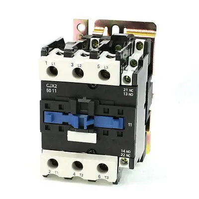 CJX2-5011 DIN Rail Mount AC Contactor 3 Pole One NO 36V Coil 80A