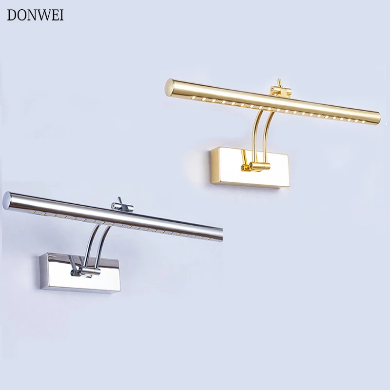 

DONWEI LED Mirror Light 40CM 5W / 55CM 7W AC85-265V Modern Cosmetic Stainless Steel Wall Lamp Bathroom Mirror Front Light